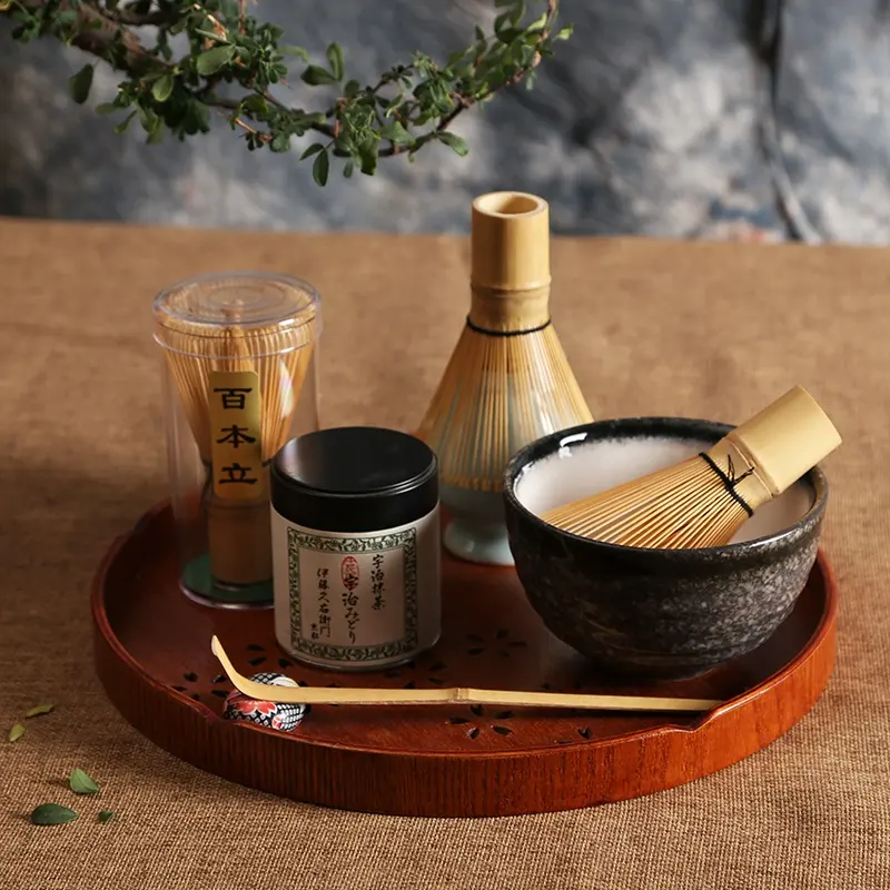 แปรงปัดชาเขียวชุดชงชาเขียวชาเขียวอุปกรณ์เสริมชุดชงชาชุดชงชาเขียวผงมัทฉะจากญี่ปุ่น