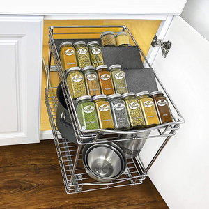 Organisateur de <span class=keywords><strong>tiroir</strong></span> à épices chaud, avec 4 niveaux en acrylique, plateau extensible, pour armoire, <span class=keywords><strong>tiroir</strong></span>, organiseur et stockage - Product Image 2