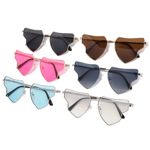 Lunettes de soleil unisexes élégantes et luxueuses, durables, protection UV400, monture métallique sans bordure de haute qualité, rectangle, bleu, violet, rouge, jaune - Product Image 1