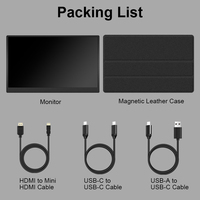 Monitor Portátil para Juegos FOPO de 15.6 Pulgadas, Pantalla LCD, Monitor Portátil, Extensor de Pantalla para Laptop, Computadora para Juegos