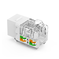 HY-CONNECT 90 °   Conector Keystone Cat6 UTP Flexible, 8P8C Dual 110 IDC, Módulo RJ45 Cat5e/Cat6/Cat6a, Negro/Azul/Blanco