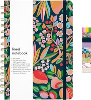 Diario de Tapa Dura con Espiral y Forro Personalizado Premium 2026, Cuaderno Grueso con Diseño Floral, para la Escuela, el Trabajo, el Diario Personal, con Lápiz