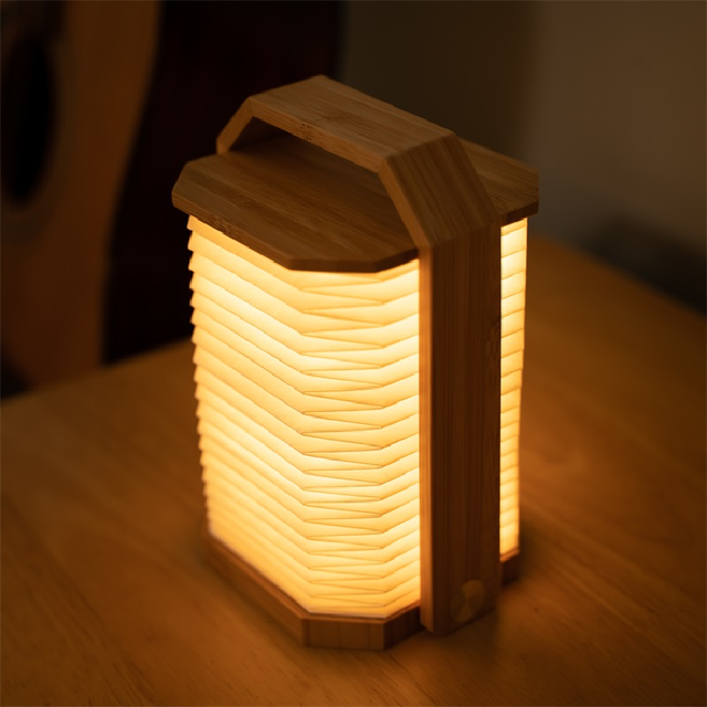 Good Quality Factory Directly Design Simple Home Camping Portable Folding Paper Hand Rechargeable Led Accordion Table Lamps