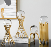Boule de cristal moderne, décoration nordique Simple et créative, lumière de luxe, adapté à la maison, au salon et au bureau moderne