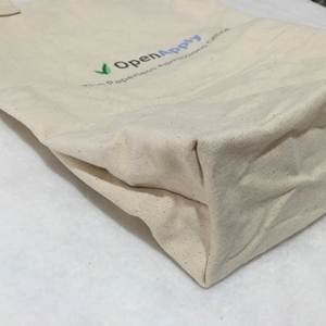 Cotton Bag Custom 16oz Canvas <b>Backpack</b> with Inner Zipper Pocket Bottom No Sides Canvas Tote Bag - Product Image 5