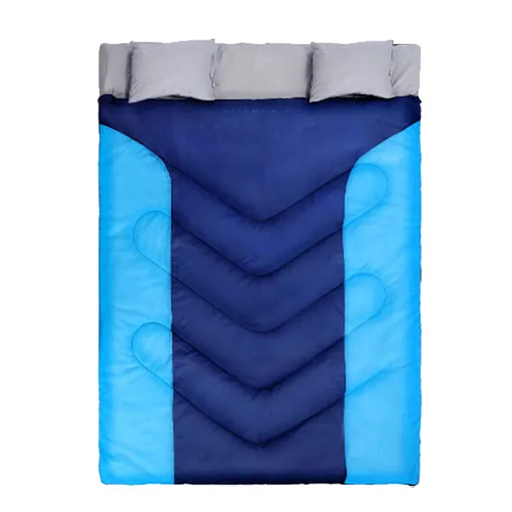 2 Person Emergency Sleeping Bag Double Sleeping Bag Camping Big And Tall For Two With Pillow