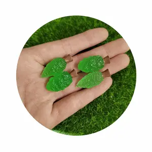 100PCS Resin Mini Christmas Tree Figurine Doll House Plants Garden Slime Charms Decor Kid Toy Miniature Landscape Ornaments