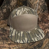 Chapeau de camionneur personnalisé 168 Camouflage 7 panneaux Camo Mesh Back Snapback Caps Réglable Ri 168 Casquette brodée à bord plat pour la chasse