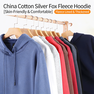 <span class=keywords><strong>Felpa</strong></span> con <span class=keywords><strong>Cappuccio</strong></span> Raglan in <span class=keywords><strong>Pelliccia</strong></span> di Volpe Argentata Pesante 420g per Autunno e Inverno, Giacca con <span class=keywords><strong>Cappuccio</strong></span> Unisex Ispessita e Ampia in Tinta Unita. - Product Image 6