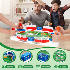 Mini <span class=keywords><strong>Table</strong></span> de Baby-Foot pour Enfants, Jeu de Société de Football de <span class=keywords><strong>Table</strong></span> avec Double Contrôle par Manettes, Hautes Barrières, Machine de Flipper, Jouet de Football - Product Image 2