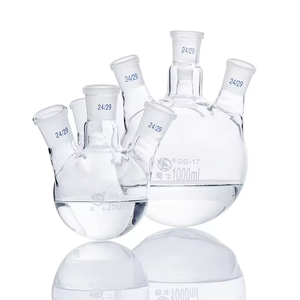 Lab 50000ml Fondo redondo de vidrio 4 Frasco de ebullición de cuatro cuellos con <span class=keywords><strong>3</strong></span> Tres juntas laterales estándar directas rectas paralelas - Product Image 1