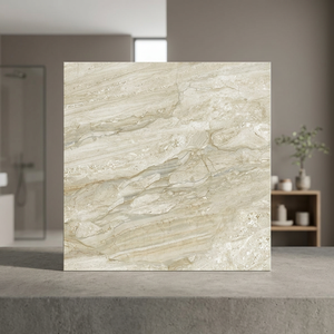 Azulejos de Porcelana Pulida Dyna Verde 600x600mm, Diseño de Suelo con Efecto Mármol Verde, Acabado Brillante 60x60cm - Product Image 2