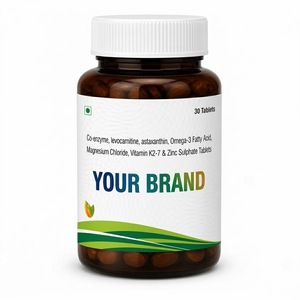 Comprimés de Coenzyme Q10, Lévocarnitine, Astaxanthine, Oméga 3, Magnésium et Zinc sous Marque Blanche pour le Soutien de la Bien-être Herbal - Product Image 3