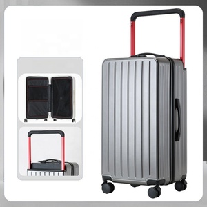 <span class=keywords><strong>Valise</strong></span> tendance à <span class=keywords><strong>double</strong></span> <span class=keywords><strong>compartiment</strong></span> de couleur unie <span class=keywords><strong>Valise</strong></span> à roulettes de grande valeur <span class=keywords><strong>Valise</strong></span> à roulettes universelle à large chariot - Product Image 4