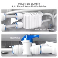 ECRO4S 100G Système d'aquarium à osmose inverse à 4 étages Filtre à eau en résine à changement de couleur pour poisson pour hôtel et usage domestique