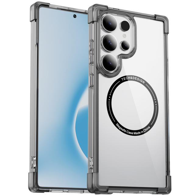 Matte Frost Shockproof Transparent Magnetic Phone Case for Samsung S25 Ultra Four Corner Protection with Style