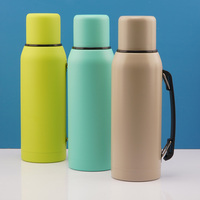 Thermos en acier inoxydable Mate Gourde Yerba Mate Set flacon bouteille 1 litro termo isolé mate tasse Argentine bouteille thermos