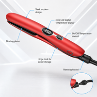 Lisseur électrique portable pour cheveux, revêtement en titane, chauffe rapide, affichage numérique de la température LED, 130-230 53W, salon