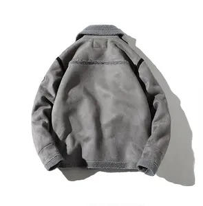 Custom Big Size Winter Faux Suede Jacket Jacket For Men Wholesale