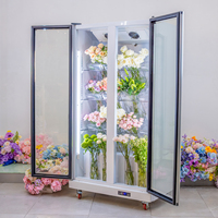 Réfrigérateur pour fleurs à refroidissement par air, 3 portes, 958L, anti-buée, pour la fraîcheur des fleurs
