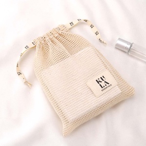 Tùy Chỉnh Nhãn <span class=keywords><strong>Logo</strong></span> In Bông Tự Nhiên Lưới Túi Xà Phòng Hữu Cơ Dây Kéo Xà Phòng Pouch Đối Với Quà Tặng - Product Image 4