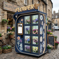 Distributeur automatique de fleurs réfrigéré JOYVEND avec refroidissement par compresseur et capacité de 8 bouquets pour la vente au détail en libre-service 24h/24 et 7j/7