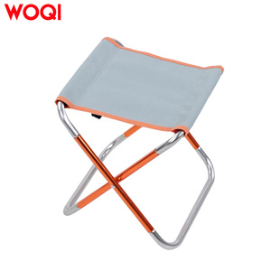 Tabouret pliant Woqi Mini, chaise de camping légère, siège portable d'extérieur, tissu Oxford argenté, 25,4x24,1x32 cm - Product Image 4