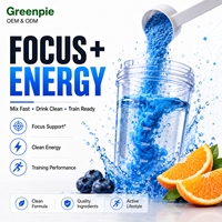 Complément alimentaire Greenpie, étiquette privée OEM, Focus Energy, poudre énergétique aux agrumes, pré-entraînement sportif