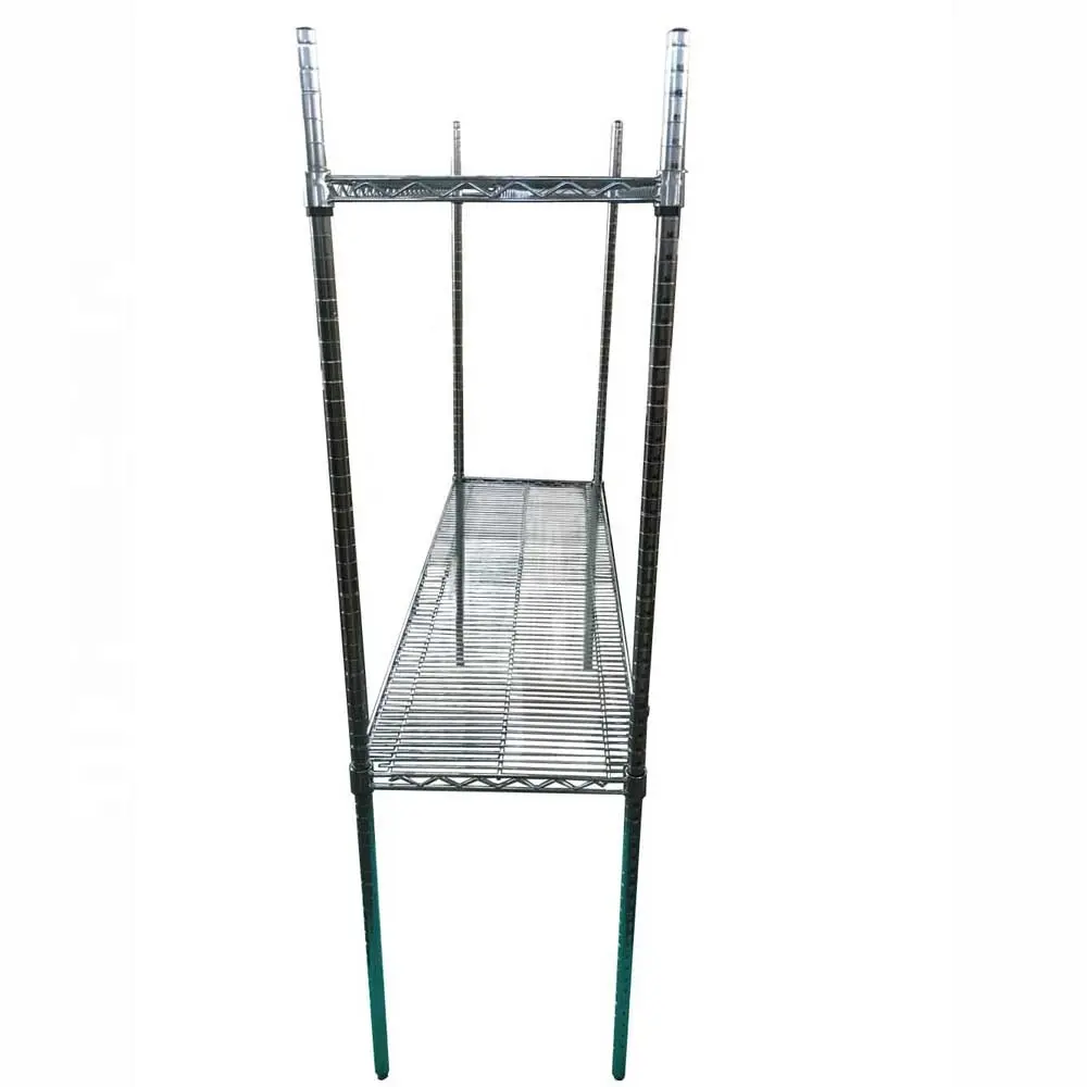 Durable Commercial Kitchen Stainless steel storage shelving 2 Tier Chrome Wire Shelving Adjustable Shelf from China Manufacturer