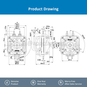 Ventilador de Refrigeración de Motor de Energía ebmpapst M4Q045-BD01-75 Monofásico 230V CA 29/26W 0.19/0.17A 50/60Hz 1300/1550 RPM 45mm - Product Image 4