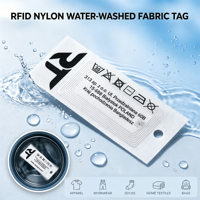 Etiqueta de Cuidado de Lavado RFID de Nailon, Chip UHF UCODE9, Etiqueta de Lavandería Textil Impermeable de Nailon, Etiqueta RFID para Gestión de Ropa