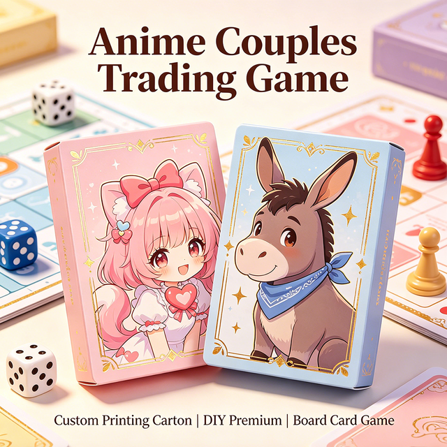 Custom Printing Carton Kitty Donkey Anime Couples Trading Game Cards Games Manufacturer Diy Premium Create Board Card Game