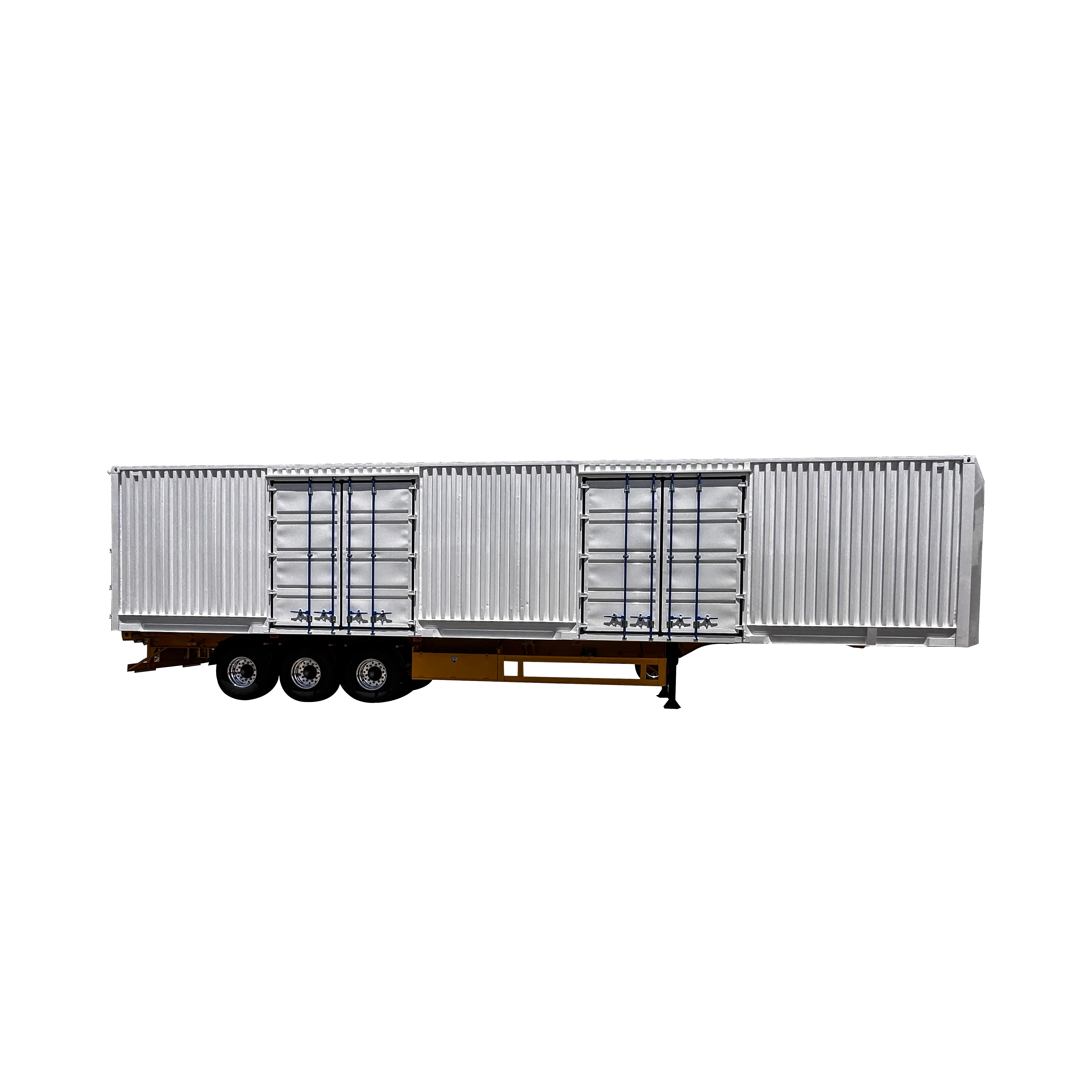 Best price 3 Axles 13m coating Insulation Box Truck for transport bulk cargo dry van semi trailer