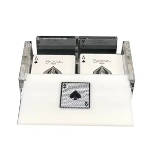 Акриловый держатель для карт Canasta, поднос для 2 террас игральных карт, акриловая коробка с раздвижной крышкой