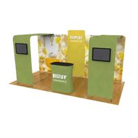 Stand portable en aluminium pour sublimation 10x10, pliable, pour salon professionnel, stand d'exposition, écologique, durable, montage facile