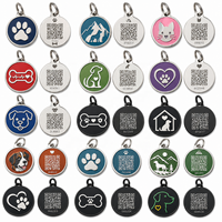 Etiquetas Metálicas en Blanco para Grabado Láser, Etiquetas Personalizadas con Código QR, Etiquetas Metálicas para Perros con Diseños Únicos de Marcado Láser
