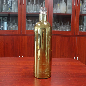 Bouteille en verre vide de 750 ml pour <span class=keywords><strong>alcool</strong></span>, plaquée or, pour vodka ou <span class=keywords><strong>mezcal</strong></span> - Product Image 2