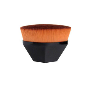 2020 Nouveautés Rose Polygone De Maquillage Professionnel <span class=keywords><strong>Kabuki</strong></span> Fondation <span class=keywords><strong>Plat</strong></span> Brosse Étiquette Privée Valentine - Product Image 3