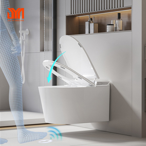 <span class=keywords><strong>WC</strong></span> intelligent noir mural avec <span class=keywords><strong>chasse</strong></span> <span class=keywords><strong>d</strong></span>'<span class=keywords><strong>eau</strong></span> et séchage intelligents, réservoir intégré, en céramique en forme de U - Product Image 4