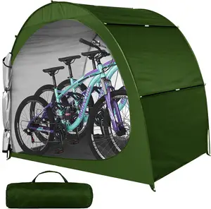 210D أكسفورد سميكة للماء النسيج دراجة خارجية يغطي سقيفة تخزين خيمة ل 2 الدراجات أو الدراجات الثلاثية