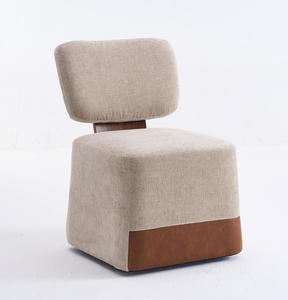 Silla de Comedor Moderna con Base de Madera Sólida, Tapizada en Tela, para Bar, Sala de Estar - Product Image 2