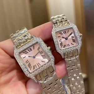 Montre à quartz de luxe 2025, cadran rose, marque originale, diamants, tendance - Product Image 2