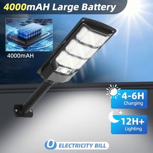 Farola Solar LED para Exteriores de Alta Luminosidad 6000K, Impermeable IP65, para Carreteras, del Anochecer al Amanecer, 800W/1000W/1200W - Product Image 2