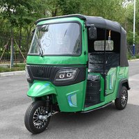 Tuk-Tuk Passager de Haute Qualité, Petit Tricycle Électrique Compact à 3 Roues pour Adultes, Mini Keke pour Quatre Passagers, Tourisme avec Toit