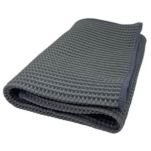 GILDEN TREE Waffle Cotton Bath <b>Towels</b> Quick Dry Thin <b>Large</b> 2 Pack (Sage Grey) - Product Image 3