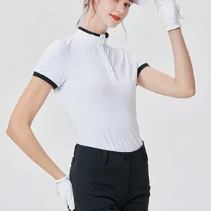 Polos de <span class=keywords><strong>Golf</strong></span> Ecológicos para <span class=keywords><strong>Mujer</strong></span> con Cuello Alto, Secado Rápido, UPF 50+, Logotipo Personalizado y Botones - Product Image 3