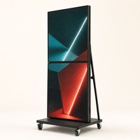 Plug Play P1.86 4K HDR10 LED Display Stand dengan CMS Terintegrasi/Cloud, Stand Lantai - Untuk Penggunaan Periklanan Dalam Ruangan, Pengaturan Satu Orang, Portabel