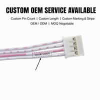 Câble personnalisé à double extrémité JST PH2.0 à 2-6 broches, connecteur femelle, 300 mm (rose blanc), cuivre étamé, PVC, pour ordinateur et électronique