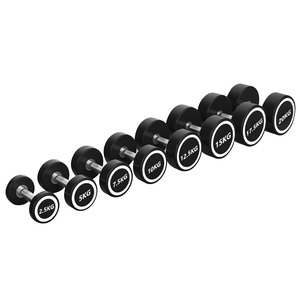 Ensemble d'haltères rondes personnalisées en caoutchouc vierge et fonte pour la musculation, en livres (<span class=keywords><strong>lbs</strong></span>) - Product Image 4