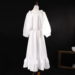 Amiya Pajamas White Cosplay Costume Summer 2025 Anime Role Playing Outfit For Women And Girls - Product Image 3